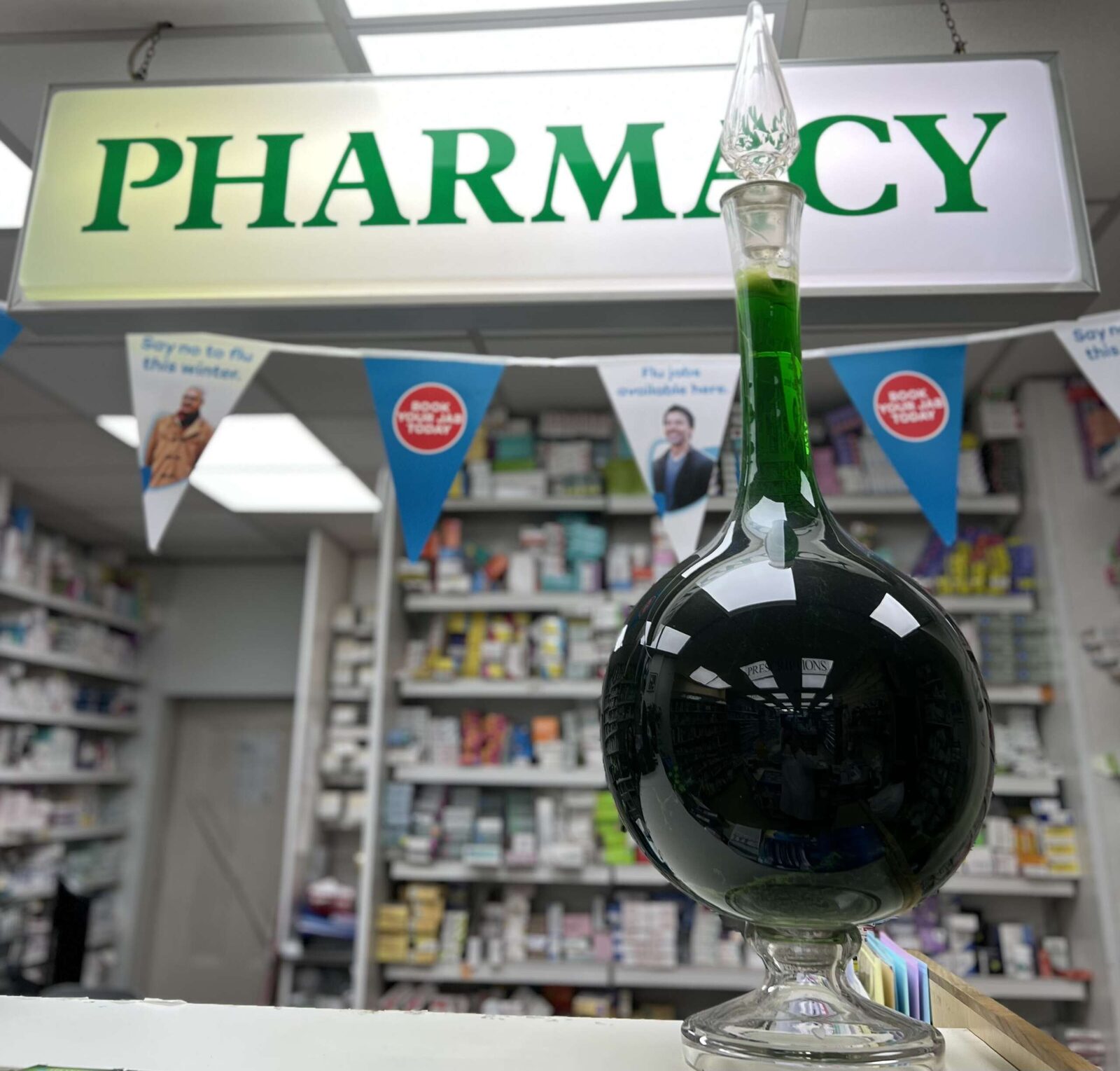 Inside Windwood Chemist pharmacy on Askew Road, Shepherd's Bush, West London